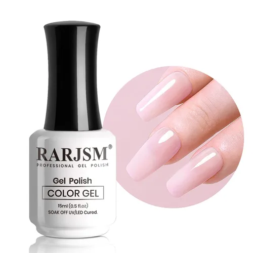 Miniatura 17 de RARJSM Esmalte de Uñas en Gel Nude Transparente Rosa Saludable Claro Esmalte de Uñas en Gel Nude Transparente Rosa Intenso Gelatinoso Barniz de Uñas