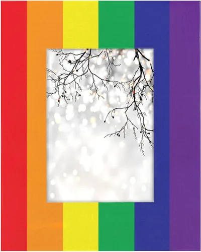 Miniatura 10 de Pardick Pride Rainbow - Marco de fotos gay LGBT de 4 x 6 pulgadas, marcos de fotos de madera para exhibir fotos de 4 x 6 pulgadas sin paspartú
