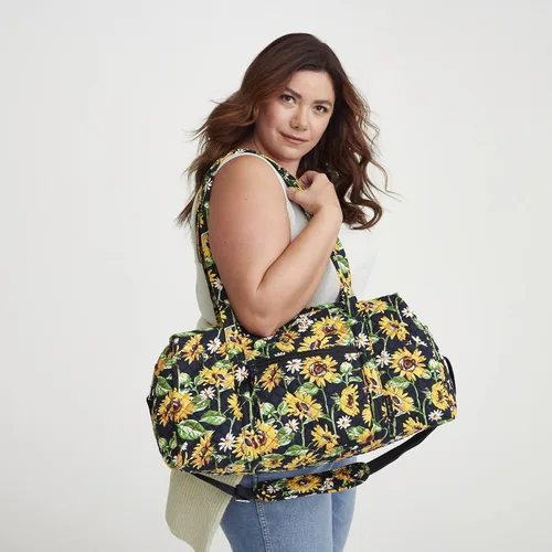 Miniatura 5 de Vera Bradley Bolsa de viaje mediana de algodón para mujer