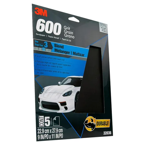 Miniatura 17 de 3M Wetordry - Papel de lija 32035, grano 800, 9 x 11 pulgadas, 5 hojas por paquete