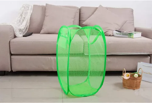 Miniatura 2 de Cesta de almacenamiento de malla rectangular pequeña plegable para ropa de bebé, organizador de armario, cubos de basura para habitación de niños