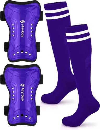 Miniatura 20 de Hryrbay Kids Soccer Shin Guards and Socks Toddler Soccer Shin Pads Protective Defender Gear for Boys Girls Ages 3-15 Great for Training, Matches
