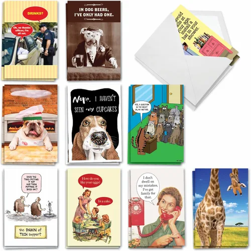 Miniatura 8 de NobleWorks 20 tarjetas de cumpleaños divertidas surtidas en caja con sobres de 5 x 7 para hombres, mujeres (10x2 diseños) Dave Coverly's Dog Days