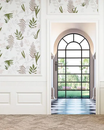 Miniatura 3 de Papel tapiz floral para despegar y pegar, papel de contacto de hojas modernas, papel tapiz extraíble, decorativo, autoadhesivo, papel tapiz de pared