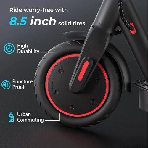 Miniatura 4 de iScooter Scooter eléctrico para adultos y niños grandes, velocidad máxima de 19 Mph, rango máximo de 18 millas, scooter E plegable y ligero