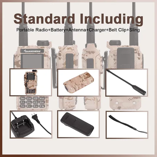 Miniatura 7 de Walkie Talkie UV-K5 5W Dual Band UHF VHF USB-C Cargador Radio bidireccional DTMF FM Scrambler NOAA Frecuencia inalámbrica Copia Jamón Radio de mano