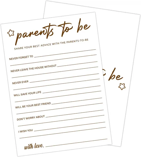 Miniatura 7 de 30 PCS Tarjetas de Predicciones y Consejos de Bebé Oso, Juego de Baby Shower para Niño Niña, Neutral de Género Fiesta de Revelación de Género
