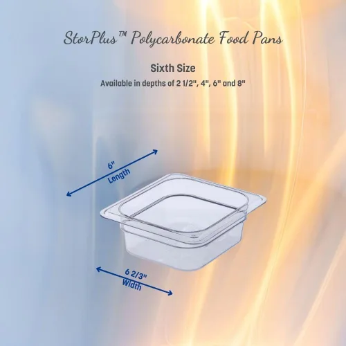 Miniatura 4 de Carlisle FoodService Products StorPlus - Recipiente de almacenamiento de alimentos de tamaño 1/6 para servir y almacenar alimentos calientes o Negro