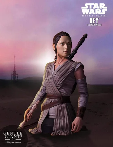 Miniatura 2 de Gentle Giant Estudios Star Wars: el despertar de la fuerza: Rey Mini busto de resina