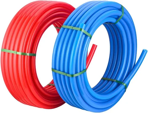 EFIELD Tubo Pex-A de 1/2 pulgada, 2 x 50 pies, azul y rojo de 100 pies de longitud para aplicaciones de fontanería de agua potable, caliente/fría,