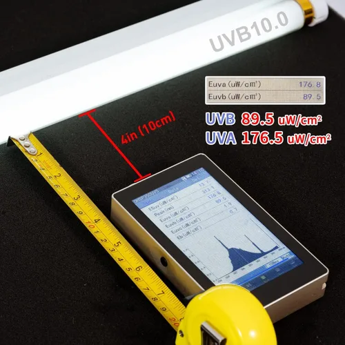 Miniatura 5 de Hypool T8 Strip UVB UVA - Lámpara de iluminación para reptiles con bombilla fluorescente UVB 10.0 de 18 pulgadas, 15 W, 10 % UVB, luz para hábitat
