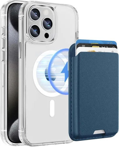 Miniatura 74 de Funda magnética para iPhone 12 Pro Max, cartera magnética desmontable con soporte para tarjetas, [compatible con MagSafe] grado militar, a prueba