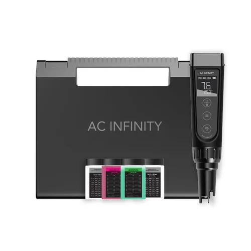 AC Infinity Kit de Medidor Hidropónico PRO, Lápiz Digital de pH de Alta Precisión con Precisión de pH ±0.01 y Sonda Intercambiable, Medidor Todo en
