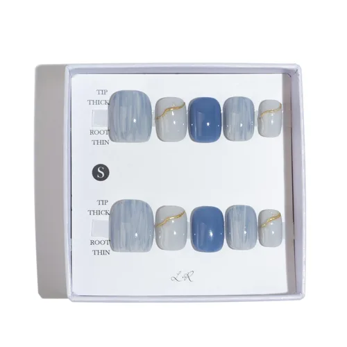 Miniatura 26 de LIGHT RAIN - Uñas a presión medianas con diseño de galaxia Andromeda, de lujo, reutilizables, de siete capas, con acabado UV, uñas postizas hechas a