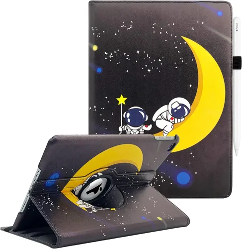 Miniatura 10 de Samsung 10.2 Estuche - Compatible con tabletas 2021/2020/2019 - Funda giratoria de 360 grados con función de encendido y apagado (Negro)