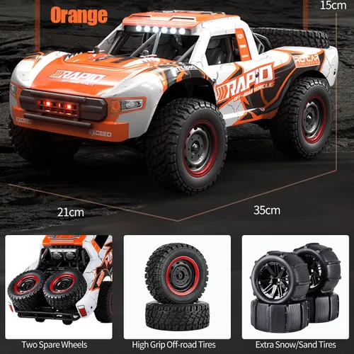 Miniatura 8 de 1:14 RC Cars 70 KMH de alta velocidad sin escobillas, coche de control remoto para todo terreno, camión trofeo rápido para adultos y niños, 4WD
