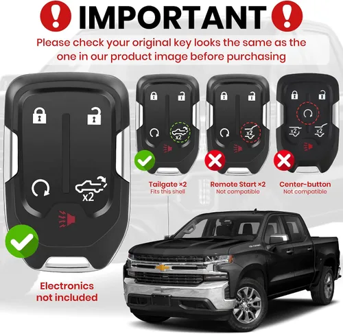 Miniatura 2 de Funda para llavero Chevy – para funda de llavero GMC – Accesorios Silverado Sierra – Abrebotellas integrado – Compatible con guía de ajuste