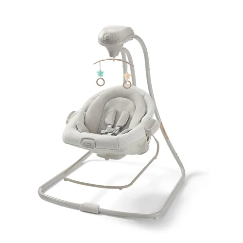 Miniatura 9 de Graco DuetConnect® LX Portabebé Colgante y Balancín, Asiento Balancín Multi-Dirección para Bebé, Varias Velocidades de Cierre, Redmond Rojo (Redmond)