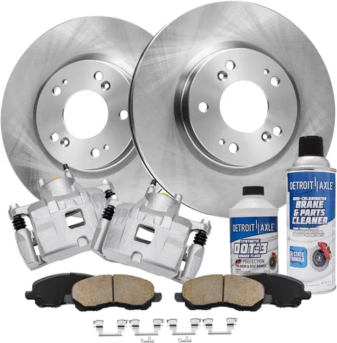 Miniatura 78 de Detroit Axle - 4 rotores de freno para Ford 2012 2013 2014 F-150 Lobo, repuesto de rotores de freno de disco: rotor delantero de 13.78 pulgadas