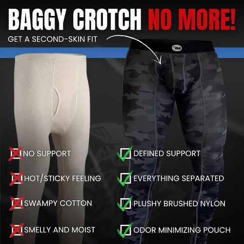 Miniatura 36 de Real Men ABCD Pouch - Pantalones de compresión para hombre, paquete de 1, 2 y 3, leggings para hombre, pantalones de yoga, medias, capa base
