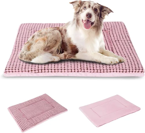 Miniatura 24 de BVAGSS XH079 - Almohadilla reversible para jaula de perro, de espuma viscoelástica, suave, cálida, lavable a máquina, colchón para perreras