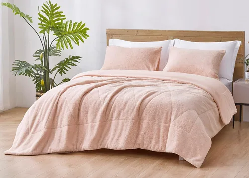 Miniatura 16 de Chezmoi Collection Zane - Juego de edredón Sherpa de 2 piezas, juego de ropa de cama reversible de microfibra lavada de doble cara