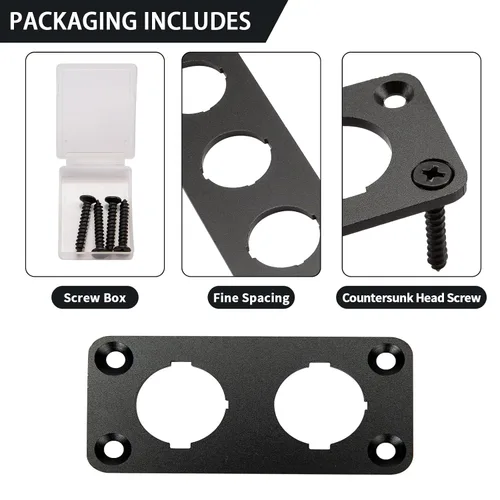 Miniatura 3 de Panel de interruptores, redondo de 12 voltios, panel de interruptores marinos de aluminio, impermeable, panel de interruptor basculante