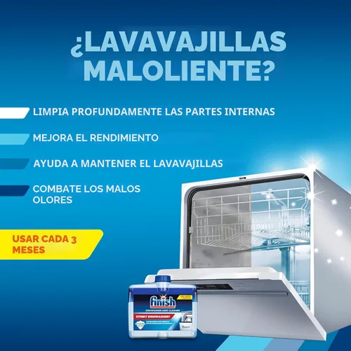Miniatura 2 de Limpiador de la máquina del lavaplatos Finish, botella de 8.45 fl oz, acción dual para luchar la grasa y el sarro