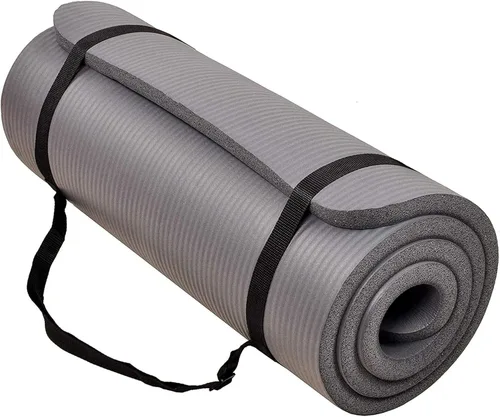 Miniatura 17 de BalanceFrom Yoga Mat, 1-Inch Extra Thick High Density Exercise Mat, Anti-Tear Exercise Yoga Mat with Carrying Strap, Suitable for Various Yoga Azul