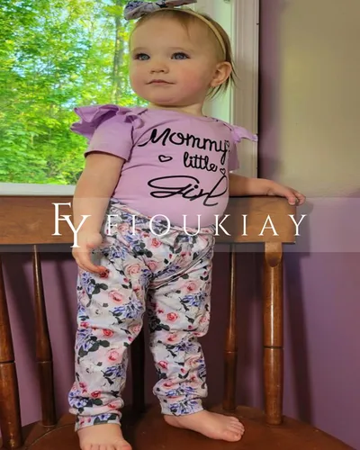 Miniatura 6 de fioukiay Conjunto de ropa de verano para bebés y niñas recién nacidas prematuros, mameluco, pantalones, diadema, conjunto de ropa para el verano