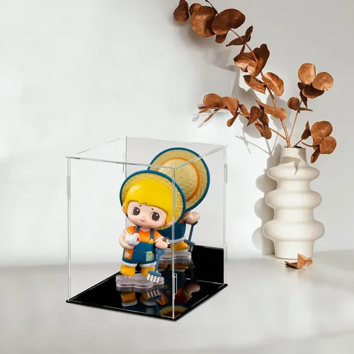 Miniatura 5 de Vitrina acrílica, versátil escaparate coleccionable para figuras de acción y juguetes, 1 paquete (negro, 7.8 x 7.8 x 9.8 pulgadas)