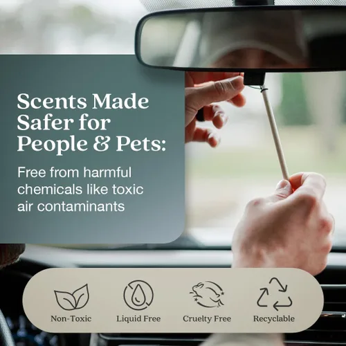 Miniatura 4 de Enviroscent Ambientador de coche no tóxico (vainilla negra y mandarina) ambientador natural para coche Difusor de aceite esencial Aroma de coche