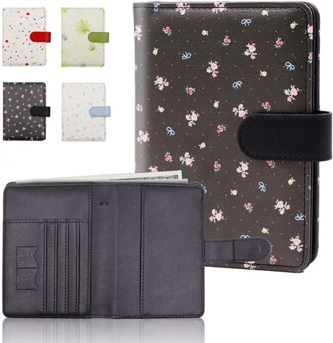 Miniatura 15 de Melsbrinna - Funda para pasaporte, ranuras para tarjetas, bonita funda para pasaporte para mujeres/hombres, resistente al agua con bloqueo RFID