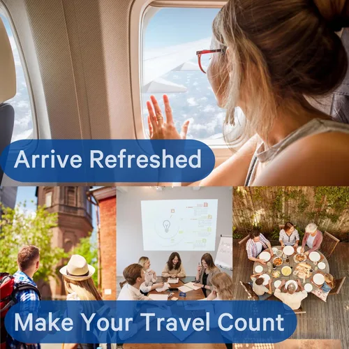 Miniatura 4 de 1Above Jet Lag Relief Tablets - Multivitamínico efervescente con sabor a bayas con Pycnogenol Suplemento de viaje para hidratación, energía, apoyo