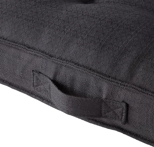 Miniatura 4 de Almohada cuadrada copetuda con funda extraíble, negro, grande (40 pulgadas)