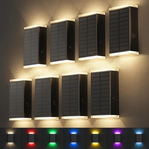 Miniatura 10 de Lámpara solar de pared para exteriores, 3000/4000/6000K, 3 modos de iluminación del anochecer al amanecer, aplique de pared IP67, impermeable