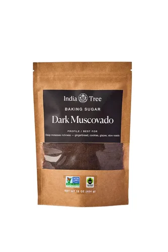 India Tree Azúcar moscovado oscuro, 1 libra (paquete de 4)