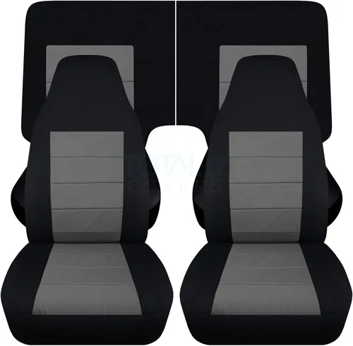 Miniatura 31 de Totally Covers Compatible con cubiertas de asiento para Chevy Camaro 1982-1992: Negro - Juego completo (23 colores) Cupé/Convertible Banco