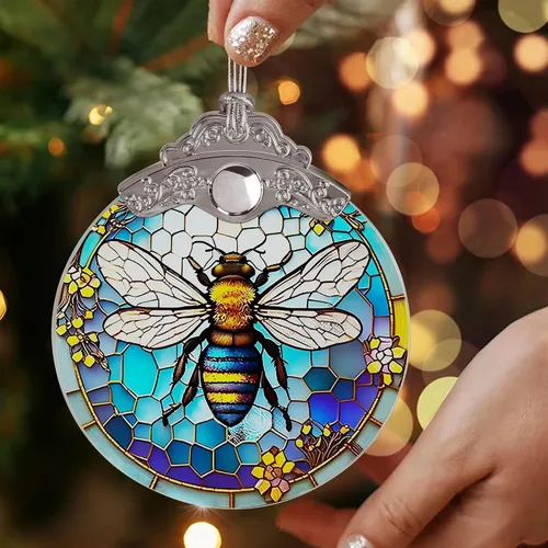 Miniatura 7 de Decoraciones navideñas de abejas – Adorno colgante de abeja de Jocidea – Árbol de Navidad de abeja – Decoración de Navidad de abeja – Regalo