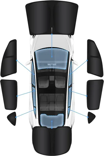Miniatura 9 de Parasol negro para techo solar impermeable – Compatible con Tesla Model 3/Highland 2020-2026 – Bloqueo UV y reducción de calor – con hebilla negra