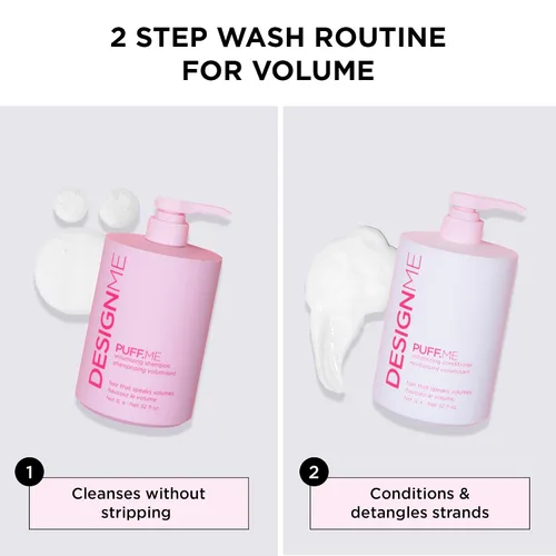 Miniatura 3 de Design.Me PUFF.ME - Paquete de champú y acondicionador de volumen para el cabello, champú y acondicionador de color sin parabenos ni sulfatos