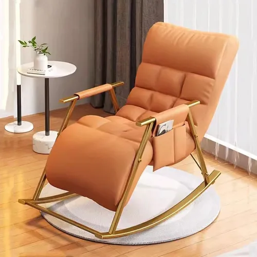 Miniatura 12 de Mecedora reclinable ajustable para balcón y patioSilla moderna para exteriores para sala de estar y ocio, muebles cómodos de relajación, marco