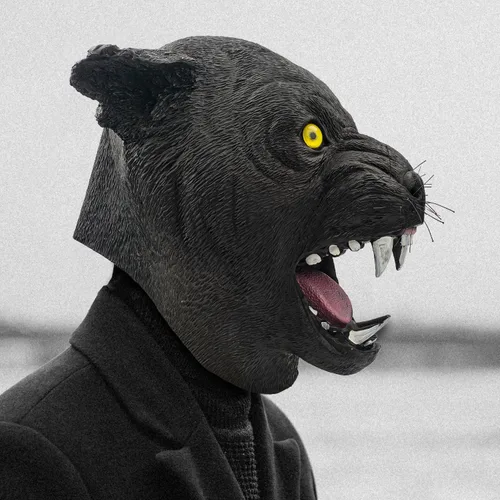 Miniatura 2 de PartyHop Máscara de Pantera Negra de Látex de Leopardo Salvaje de Cabeza Completa Máscaras Realistas Disfraz para Fiesta de Halloween