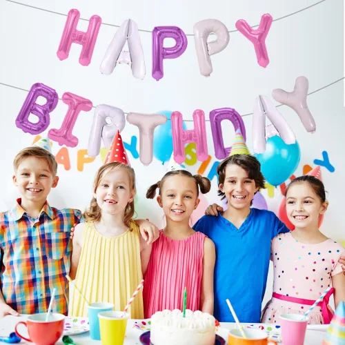 Miniatura 5 de Globos de feliz cumpleaños, 13 letras de papel de aluminio, 16 pulgadas, reutilizables, unisex, decoraciones de cumpleaños para niños y adultos
