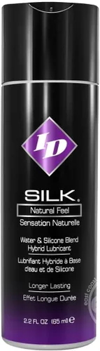 Miniatura 7 de ID Lubricants Lubricante personal Silk - Lubricante a base de agua y silicona, botella de 4.4 onzas líquidas, blanco cremoso (SLK-04)