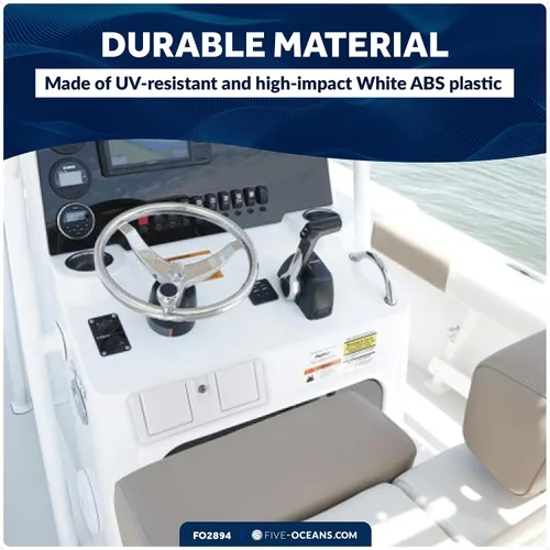 Miniatura 6 de Five Oceans Boat Glove Box, Lockable with 2 Keys, High-Impact and UV-Resistant White ABS Palstic