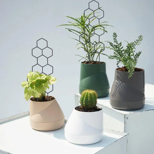 Miniatura 7 de WellSign Enrejado pequeño para plantas en maceta, enrejado de metal de 15.94 pulgadas para plantas trepadoras, maceta de interior, celosía