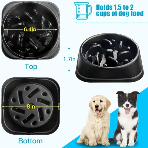 Miniatura 2 de UPSKY Cuenco de alimentación lenta para perros pequeños con rompecabezas - Antideslizante, antihinchazón, antiasfixia