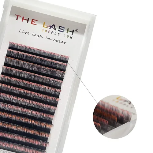 Miniatura 25 de THE LASH SUPPLY Extensiones de pestañas de volumen de color para Halloween, rizo CC, 0.51-0.70 pulgadas de longitud, 0.07 de grosor, rizo natural