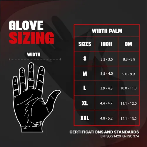 Miniatura 9 de GRIPXX Herkules Grip Guantes de nitrilo resistentes de 8 mil, negros, con textura de diamante 3D elevada - Industriales, sin látex y sin polvo